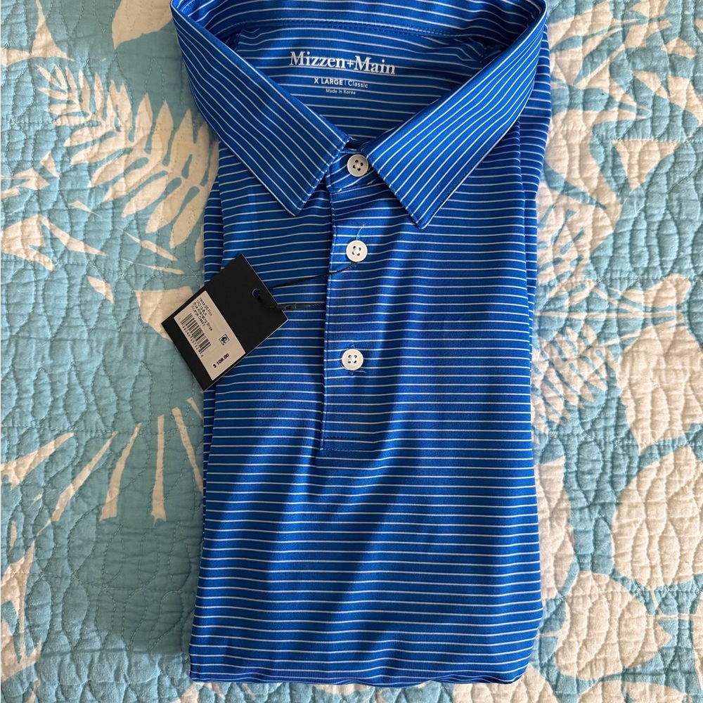 Mizzen+Main Royal Blue Striped Shirt - Picture 6 of 6